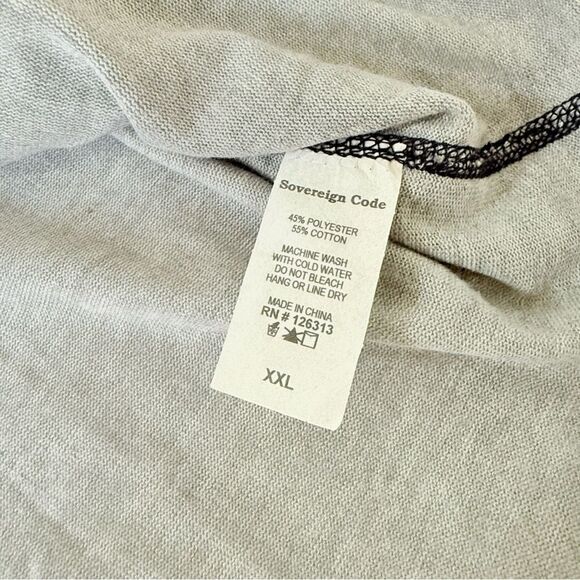 Sovereign Code Mens Shirt Longsleeve Knit Stretchy Grey Casual  XXL - Picture 3 of 3